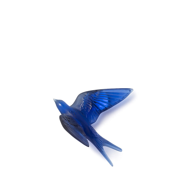 Hirondelles swallow wings up wall sapphire blue