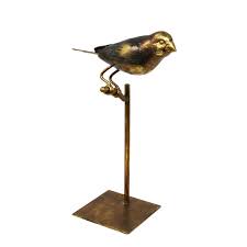 Gold bird on stand 14.5"