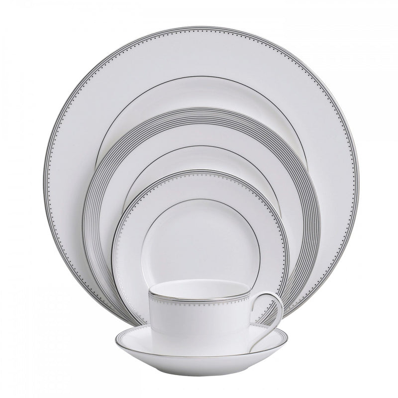 Grosgrain silver dinner plate 10.7"