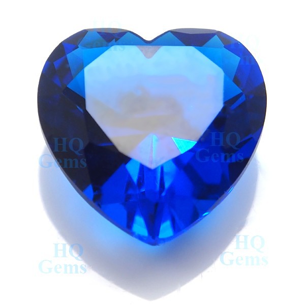 Blue glass heart diamond