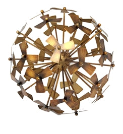 Metal copper pinwheel orb