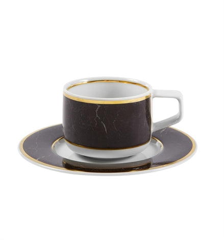 Carrara coffee cup and saucer