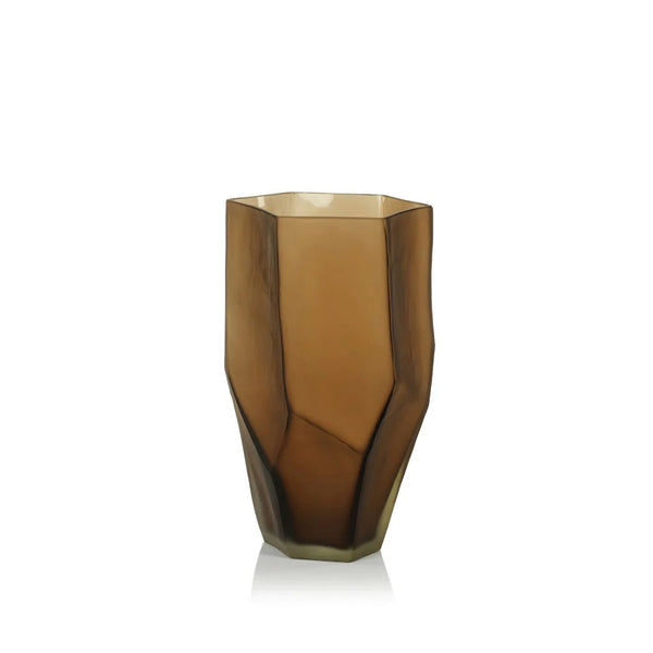 Sicilia amber glass vase 17"