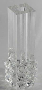 Crystal glass bud balls vase