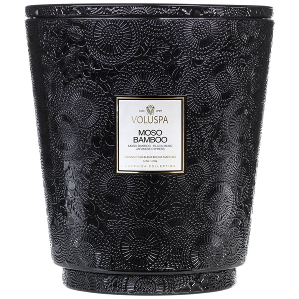 Moso bamboo 5 wick hearth candle