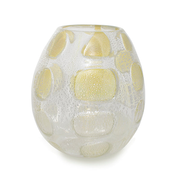 Chaos Wrap Barrel Vase silver and gold