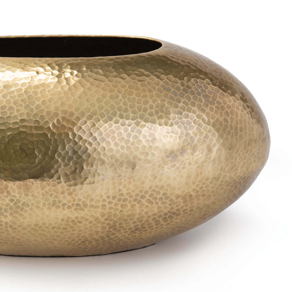 Joule horizontal brass vase