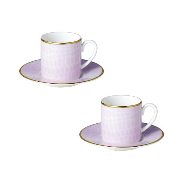 Layla espresso cups and saucers set x2
