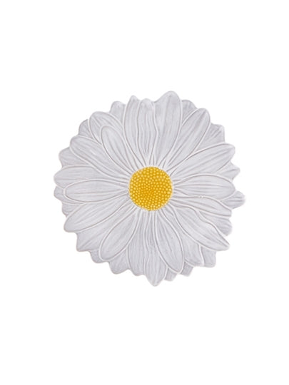 Maria flor plato de postre blanco